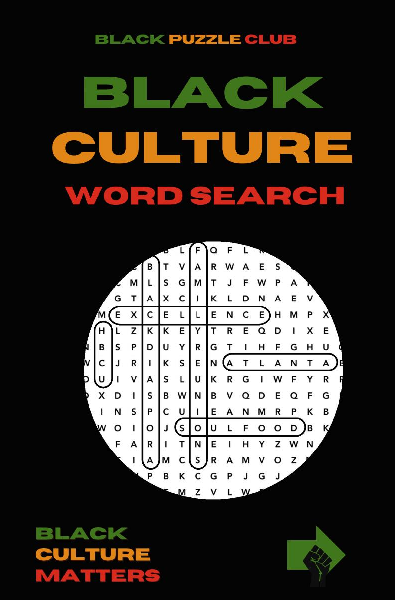 Black Culture Word Search Book (Color Cover)