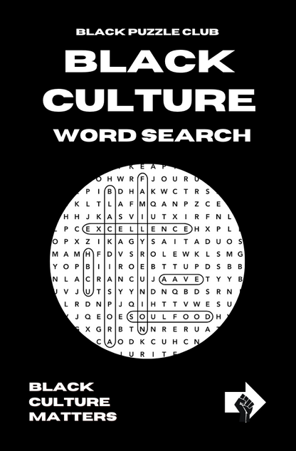 Black Culture Word Search Book