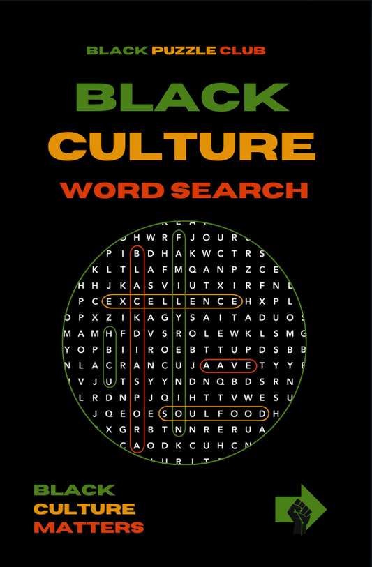 Black Culture Word Search Book (Color Cover)
