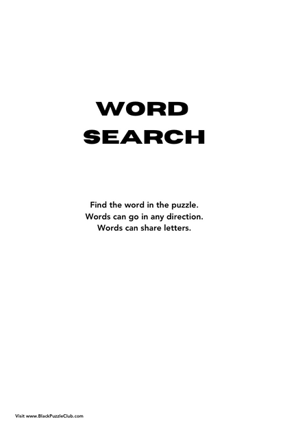 Black Culture Word Search Book